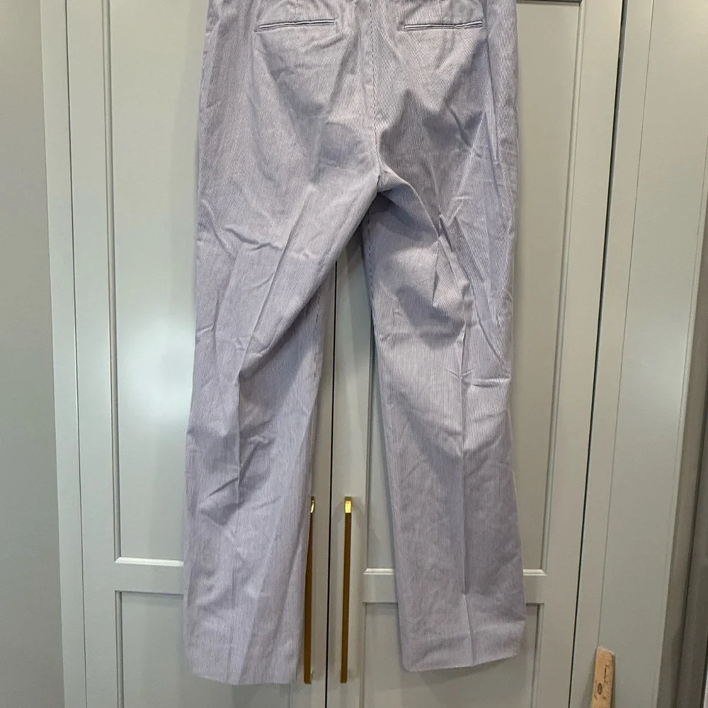 Brooks Brothers‎ light Blue Seersucker Striped pants size 12 derby Catherine fit